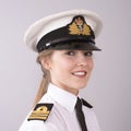 Young female naval officer