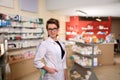Young female pharmacist Royalty Free Stock Photo