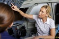 Young female pilot ready for takeoff Royalty Free Stock Photo