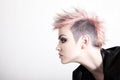 Young Female Punk with Pink Hair