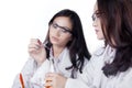 Young female scientists doing research Royalty Free Stock Photo