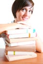 Young female student with books Royalty Free Stock Photo