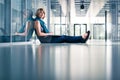 Young female student with a laptop Royalty Free Stock Photo