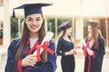 Young female students graduating from university Royalty Free Stock Photo