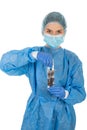 Female surgeon with scalpel Royalty Free Stock Photo