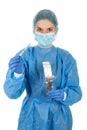 Female surgeon with scalpel Royalty Free Stock Photo