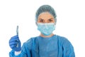 Female surgeon with scalpel Royalty Free Stock Photo