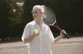 Young female tennis player