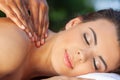 Woman At Health Spa Having Relaxing Massage Royalty Free Stock Photo