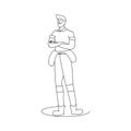 young firefighter worker avatar character Royalty Free Stock Photo