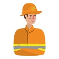 Young fireman avatar character Royalty Free Stock Photo