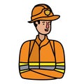 Young fireman avatar character Royalty Free Stock Photo