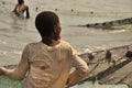 Young Fisherman pulling the net