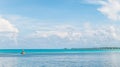 Young fishermen with clear blue sea and sky Royalty Free Stock Photo