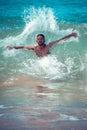 Beach fun in the Caribbean Sea. Vacations