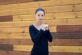 Young fitness woman exercises during boxing training workout