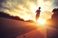 Young fitness woman runner running