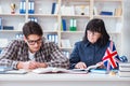 The young foreign student during english language lesson Royalty Free Stock Photo