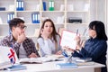 The young foreign student during english language lesson Royalty Free Stock Photo