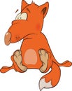 Young fox cartoon Royalty Free Stock Photo