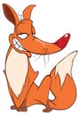 Young fox cartoon Royalty Free Stock Photo