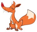 Young fox cartoon Royalty Free Stock Photo