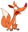 Young fox cartoon Royalty Free Stock Photo