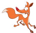 Young fox cartoon Royalty Free Stock Photo
