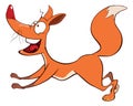 Young fox cartoon Royalty Free Stock Photo