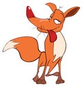 Young fox cartoon Royalty Free Stock Photo