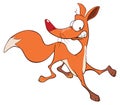 Young fox cartoon Royalty Free Stock Photo