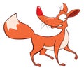 Young fox cartoon Royalty Free Stock Photo