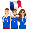 Young french soccer fans