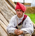 Young 1700 french trapper Royalty Free Stock Photo