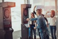 Young friends playing darts Royalty Free Stock Photo