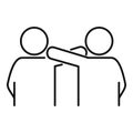 Young friendship icon, outline style Royalty Free Stock Photo