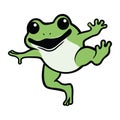 young frog jump happy