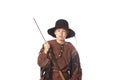 Young fur trapper from early American history Royalty Free Stock Photo