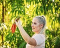 Young Garden Shows Off Her Carrots Royalty Free Stock Photo