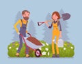 Young gardeners working Royalty Free Stock Photo