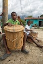 Young garifuna drummers in La Ceiba Honduras