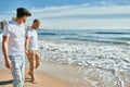 Young gay couple smiling happy walking at the beach Royalty Free Stock Photo