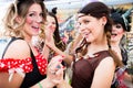 Young German women at fasching carnival having costume party Royalty Free Stock Photo