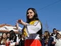 Young girl in albanian traditional costume, Dragash Royalty Free Stock Photo