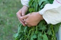 Young girl during the ancient Slavic rite