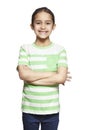 Young girl arms folded smiling