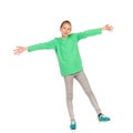 Young Girl With Arms Outstretched Royalty Free Stock Photo