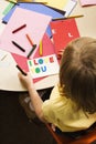 Young Girl in Art Class Royalty Free Stock Photo