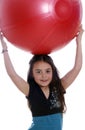 Young girl with a ball Royalty Free Stock Photo