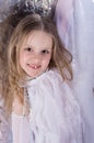 Young girl in ballet long white dress Royalty Free Stock Photo